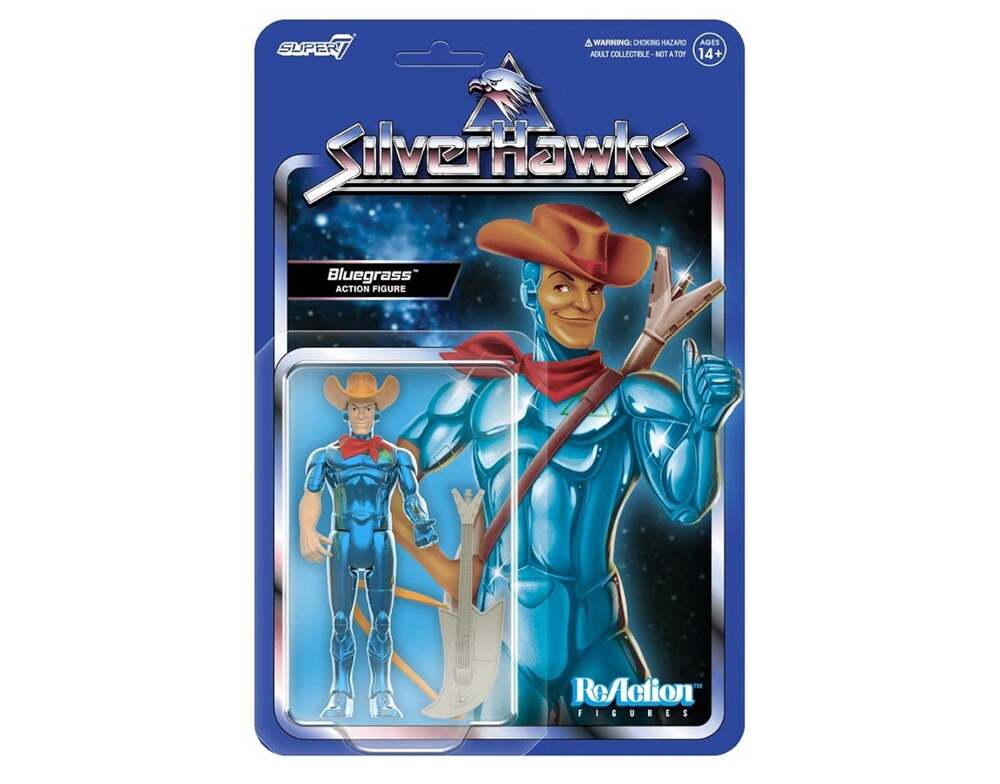 SilverHawks ReAction Figures Wave Bluegrass Action Figure Toy Version Super7